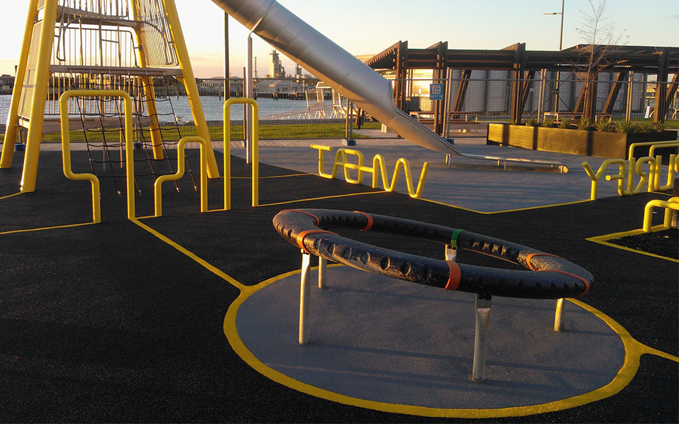 Harts Mill Playground - rubber surface installation
